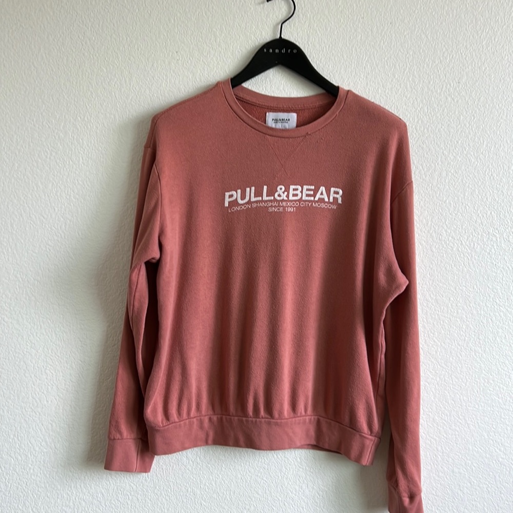 Pull & Bear Crewneck Sweater, medium, pink